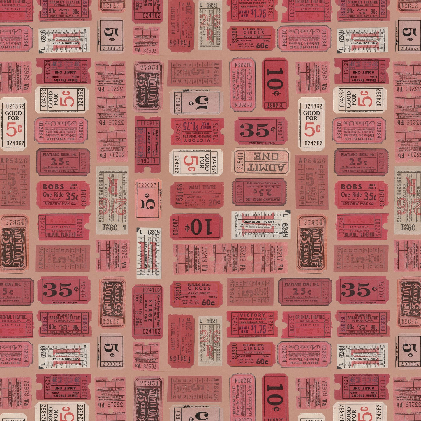 Red – Tickets by Tim Holtz Palette Red for Free Spirit