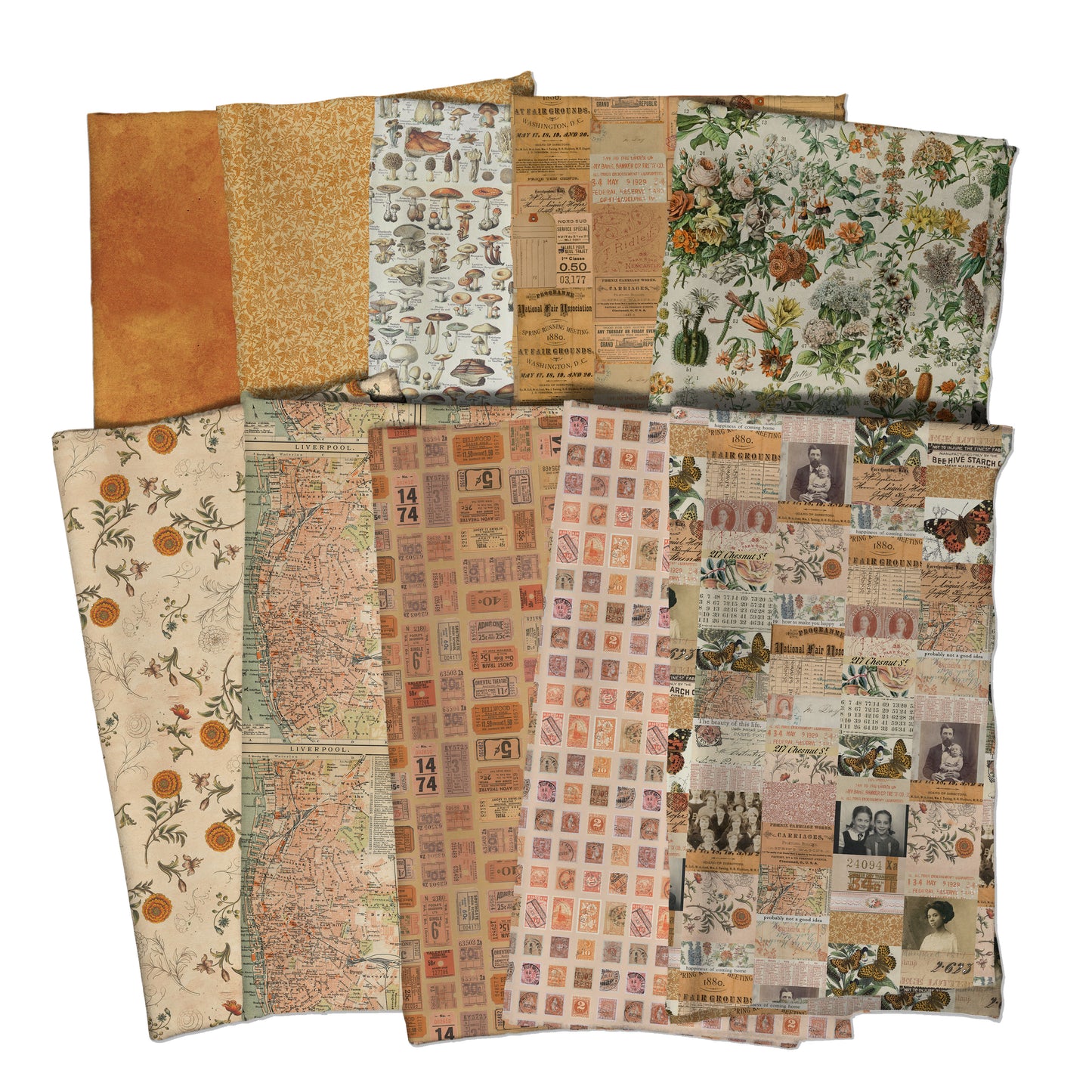 Orange - Tickets by Tim Holtz Palette Orange for Free Spirit