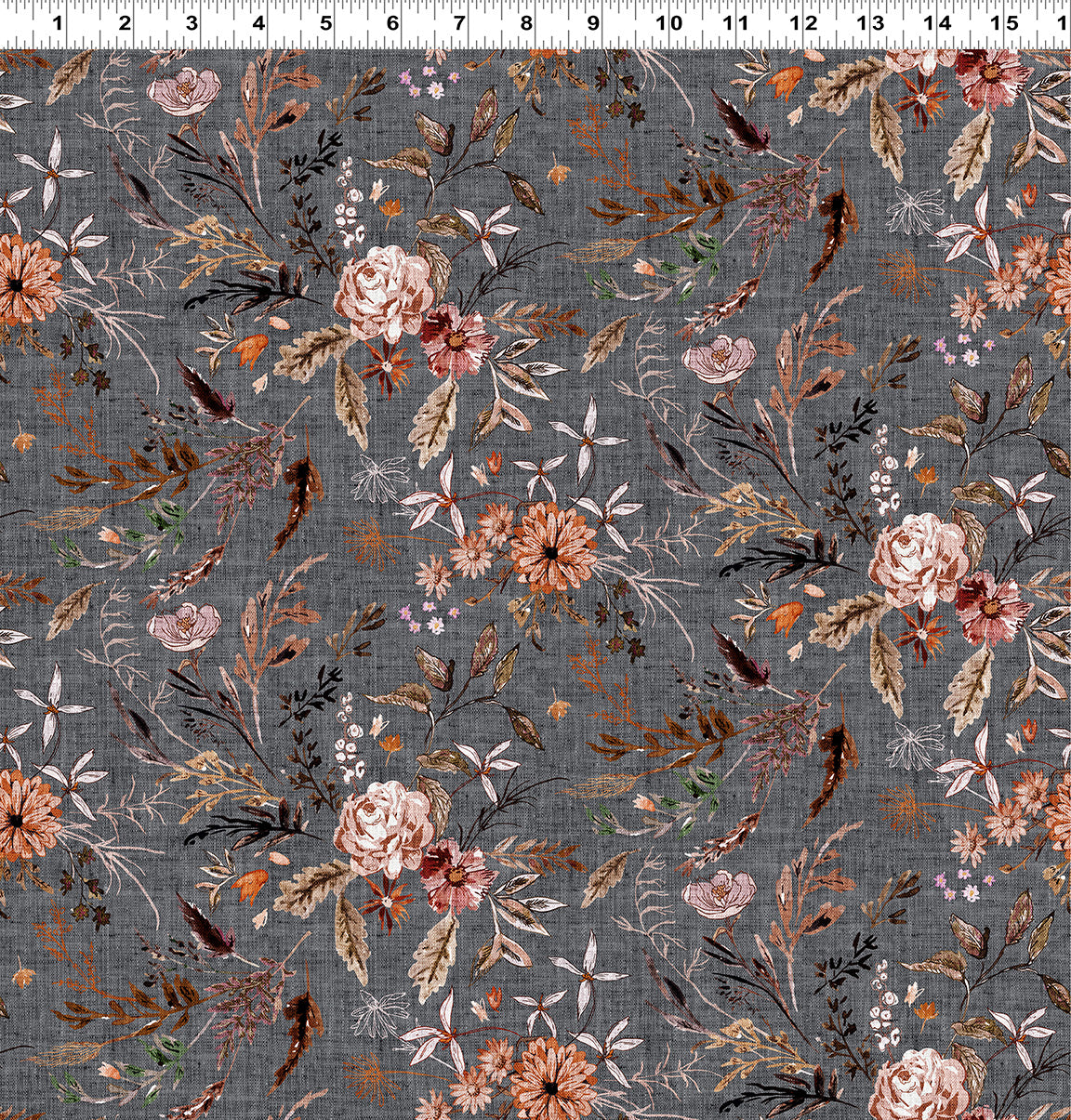 Delilah Serendipity Y3691-7 Dark Gray by Ester Fallon Lau for Clothworks