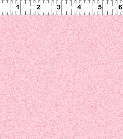 Fat Quarter Hello Spring Linework Y4278-42 Pink