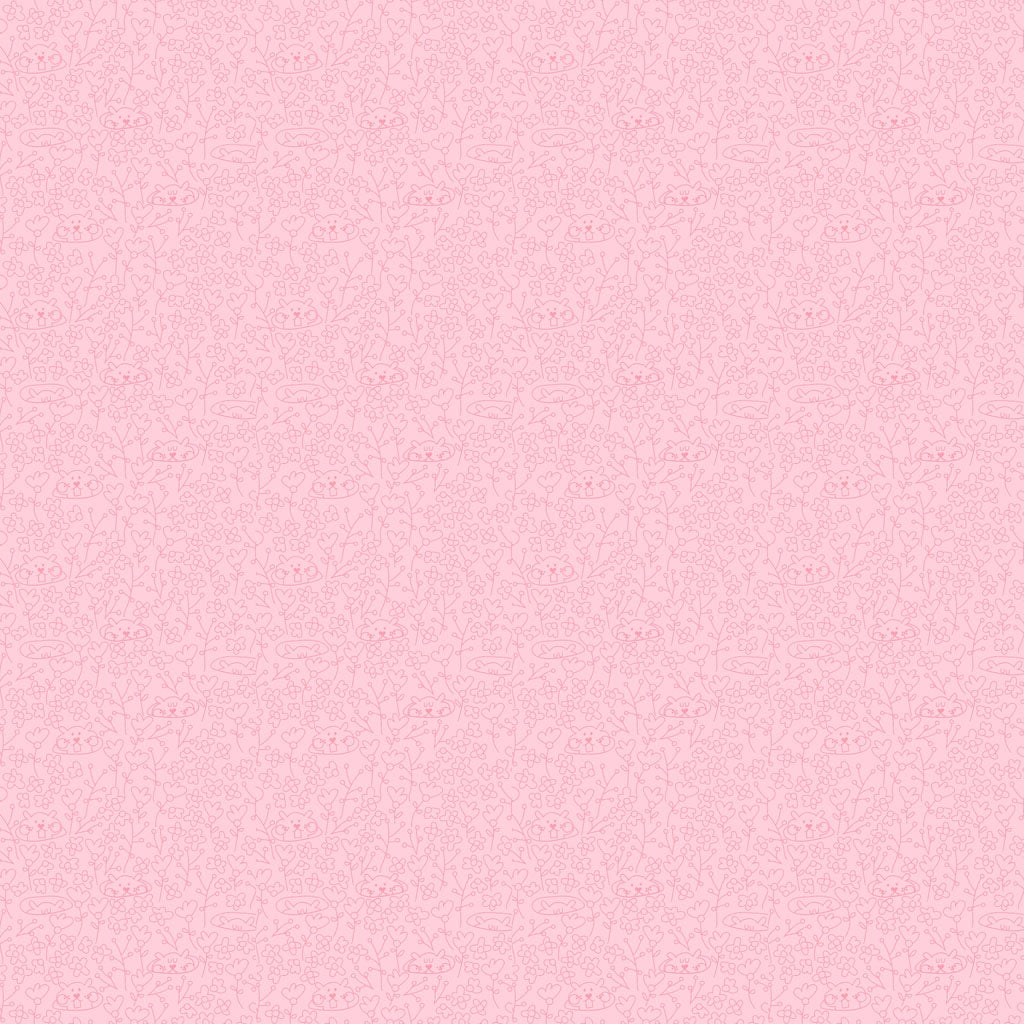 Fat Quarter Hello Spring Linework Y4278-42 Pink