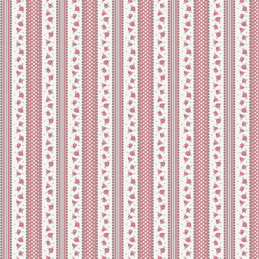 Audrey Rose Stripe Y4308-42 Pink by Clothworks