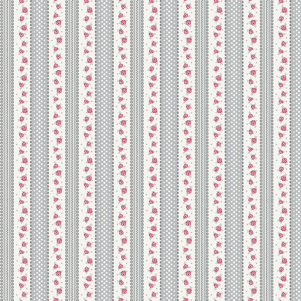 Audrey Rose Stripe Y4308-5 Light Gray by Clothworks