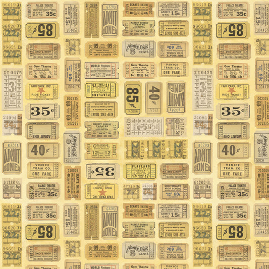 Yellow - Fat Quarter Tickets by Tim Holtz Palette Yellow