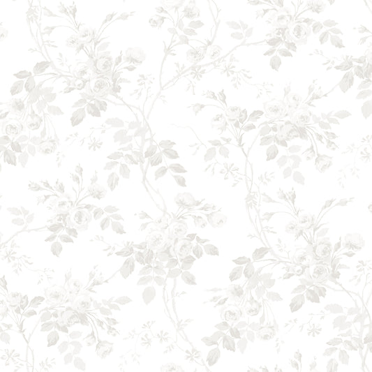 Audrey Rose Vine Y4305-1 White Gray by Clothworks