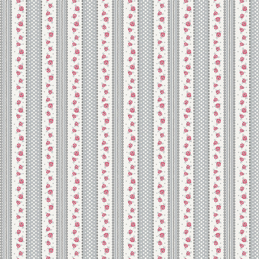 Audrey Rose Stripe Y4308-5 Light Gray by Clothworks